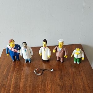 Vintage Y2K Playmates Toys Simpsons Characters Brockman, Quimby, Lovejoy + More